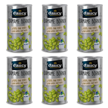 d'aucy Edamame Bohnen - 100% ohne Salz und Zuckerzusatz, 285 Gramm Dose