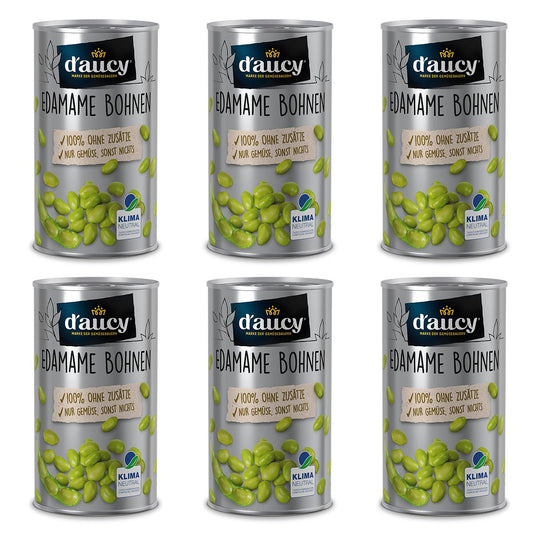 d'aucy Edamame Bohnen - 100% ohne Salz und Zuckerzusatz, 285 Gramm Dose
