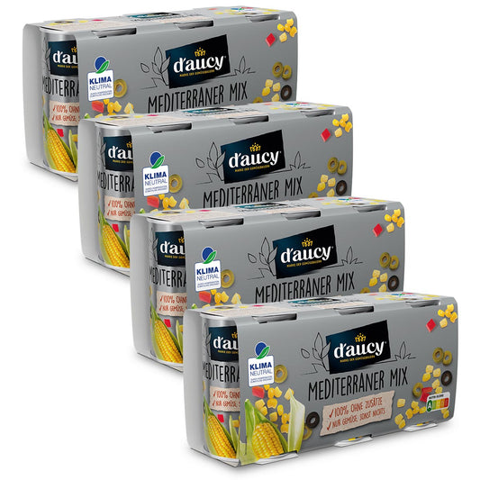 D'Aucy Mediterraner Mix: Ohne Salz, Zuckerzusatz & Konservierungsstoffe, 3 x 110g