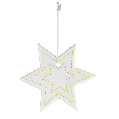 Madam Stoltz Aufhänger 'Nordstern' - 3er-Set aus Porzellan