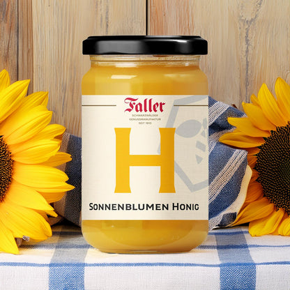 Honig von der Schwarzwälder Genussmanufaktur Faller, Sonnenblumen Honig 380 Gramm