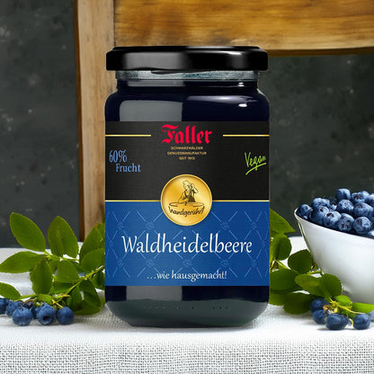 Genießen Sie den Schwarzwald: Faller Waldheidelbeere-Konfitüre extra, 330g