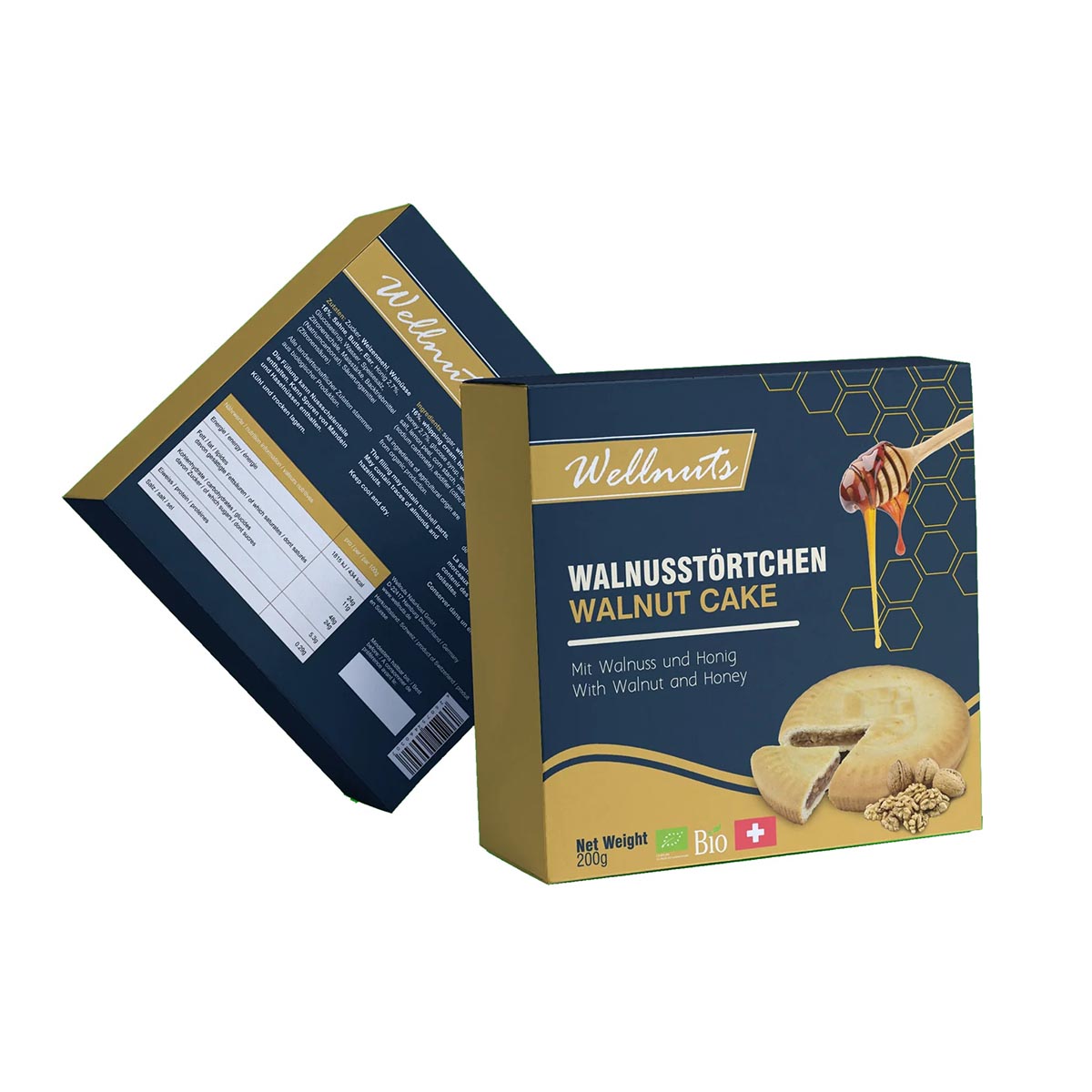 Wellnuts Schweizer Bio-Walnusstörtchen 200 Gramm