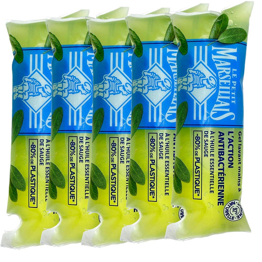 Le Petit Marseillais Flüssigseife Antibakteriell 5 x 250 ml Nachfüllpack aus Frankreich