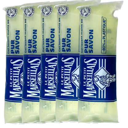 Le Petit Marseillais Flüssigseife pur Savon 5 x 250 ml Nachfüllpack aus Frankreich