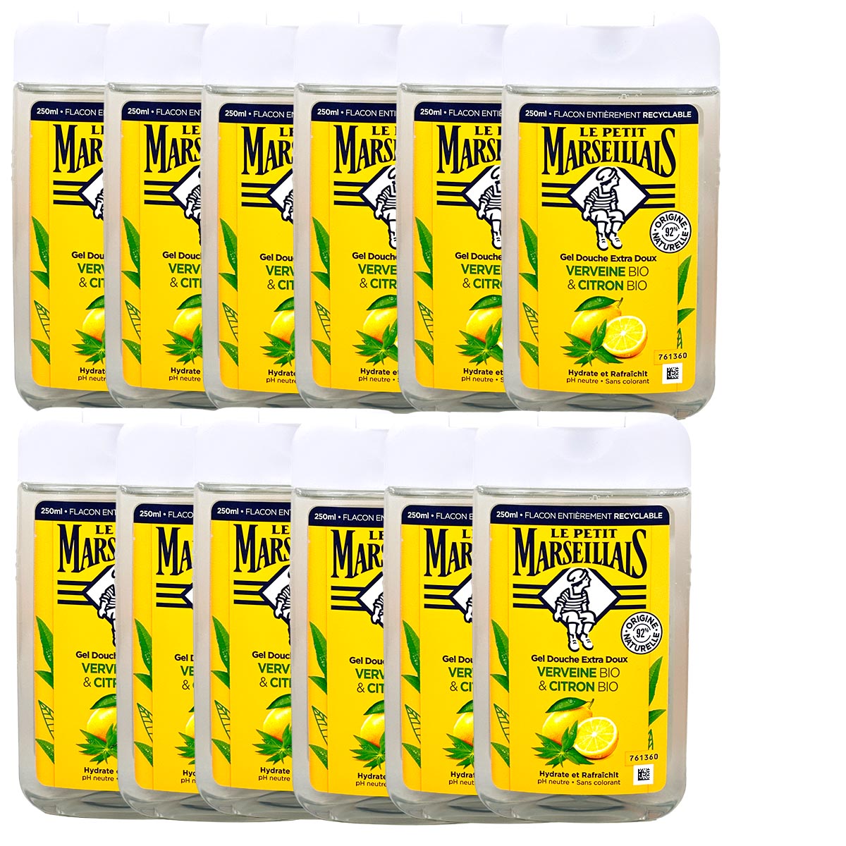 Le Petit Marseillais Duschgel mit Eisenkraut und Zitrone 12x250 ml aus Frankreich