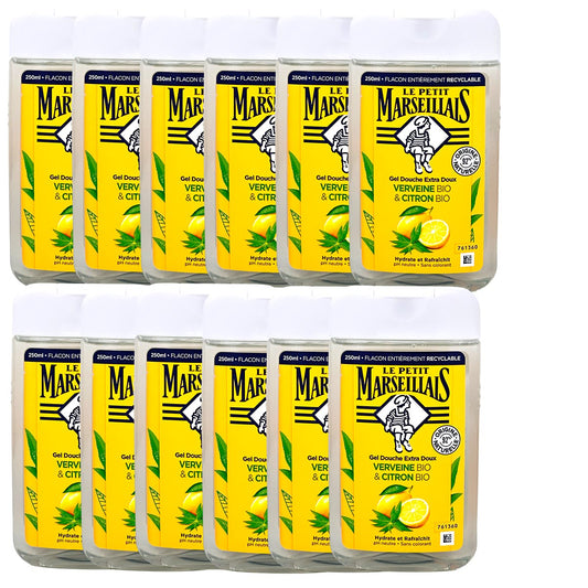 Le Petit Marseillais Duschgel mit Eisenkraut und Zitrone 12x250 ml aus Frankreich