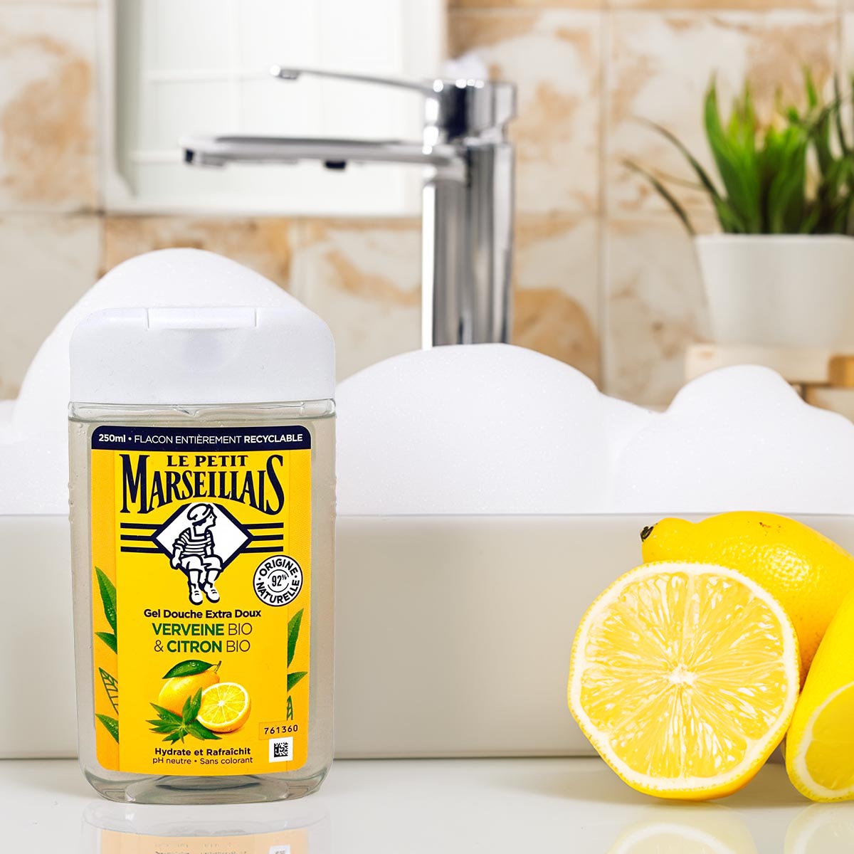 Le Petit Marseillais Duschgel Eisenkraut Zitrone 3 x 250 ml – Frische aus Frankreich
