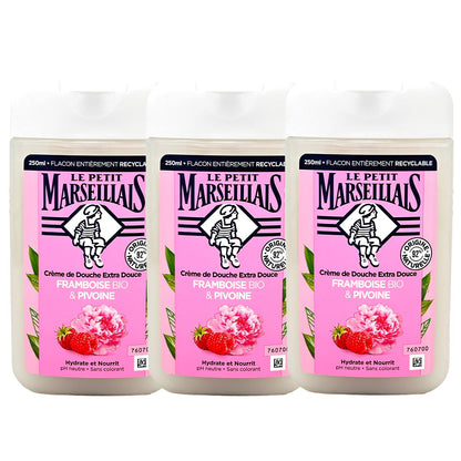 Le Petit Marseillais Duschgel Himbeere Pfingstrose 3x250ml Frankreich