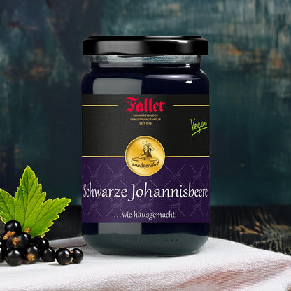 Fruchtaufstriche aus dem Schwarzwald Faller Johannisbeere schwarz Konfitüre extra