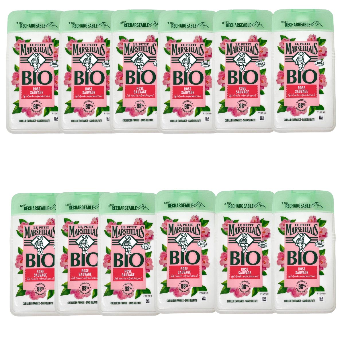 Le Petit Marseillais BIO Rose Sauvage Wildrose Erfrischendes Duschgel 12x250 ml