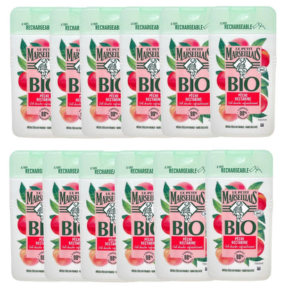 Le Petit Marseillais BIO Duschgel mit Pfirsich und Nektarine 12x250 ml aus Frankreich