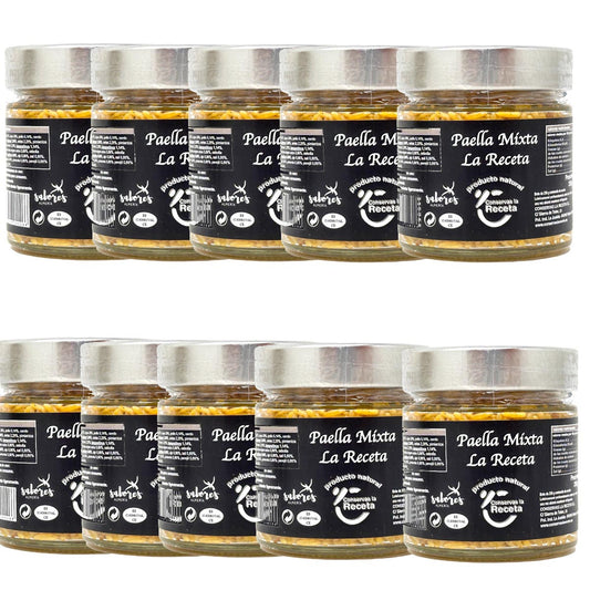 Conservas La Receta Paella Mixta - Authentische spanische Köstlichkeit im Glas 10 x 250g