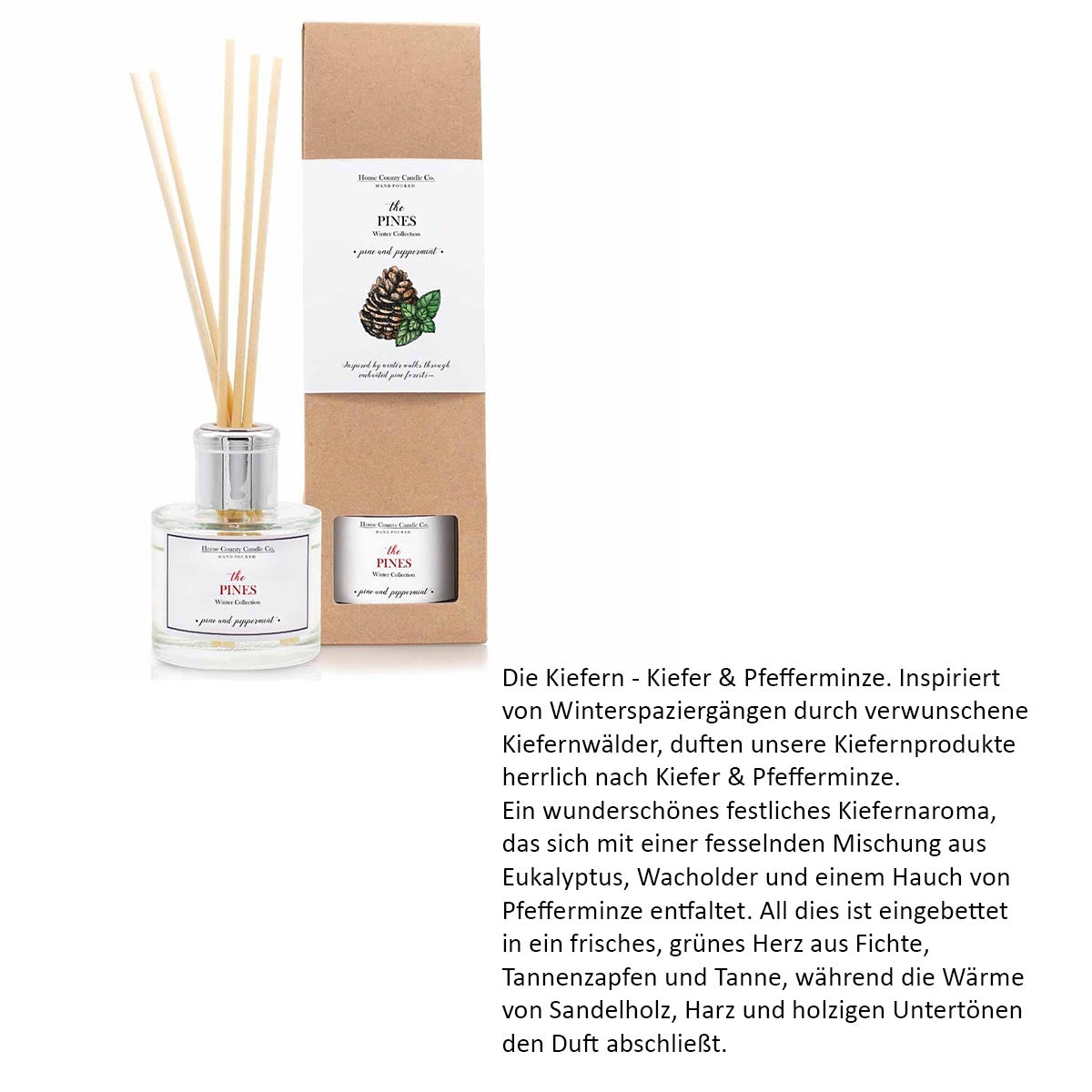 Erleben Sie Luxus: The Pines Raumduft-Diffusor – Kiefer & Pfefferminz