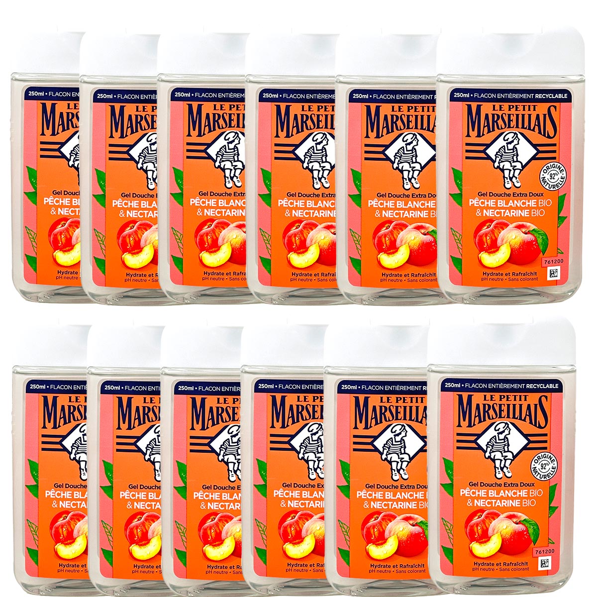 Le Petit Marseillais Duschgel Pfirsich Nektarine 12x250 ml Frankreich
