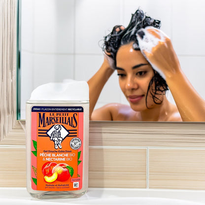 Le Petit Marseillais Duschgel mit Pfirsich & Nektarine 3 x 250ml Fruchtig Erfrischend