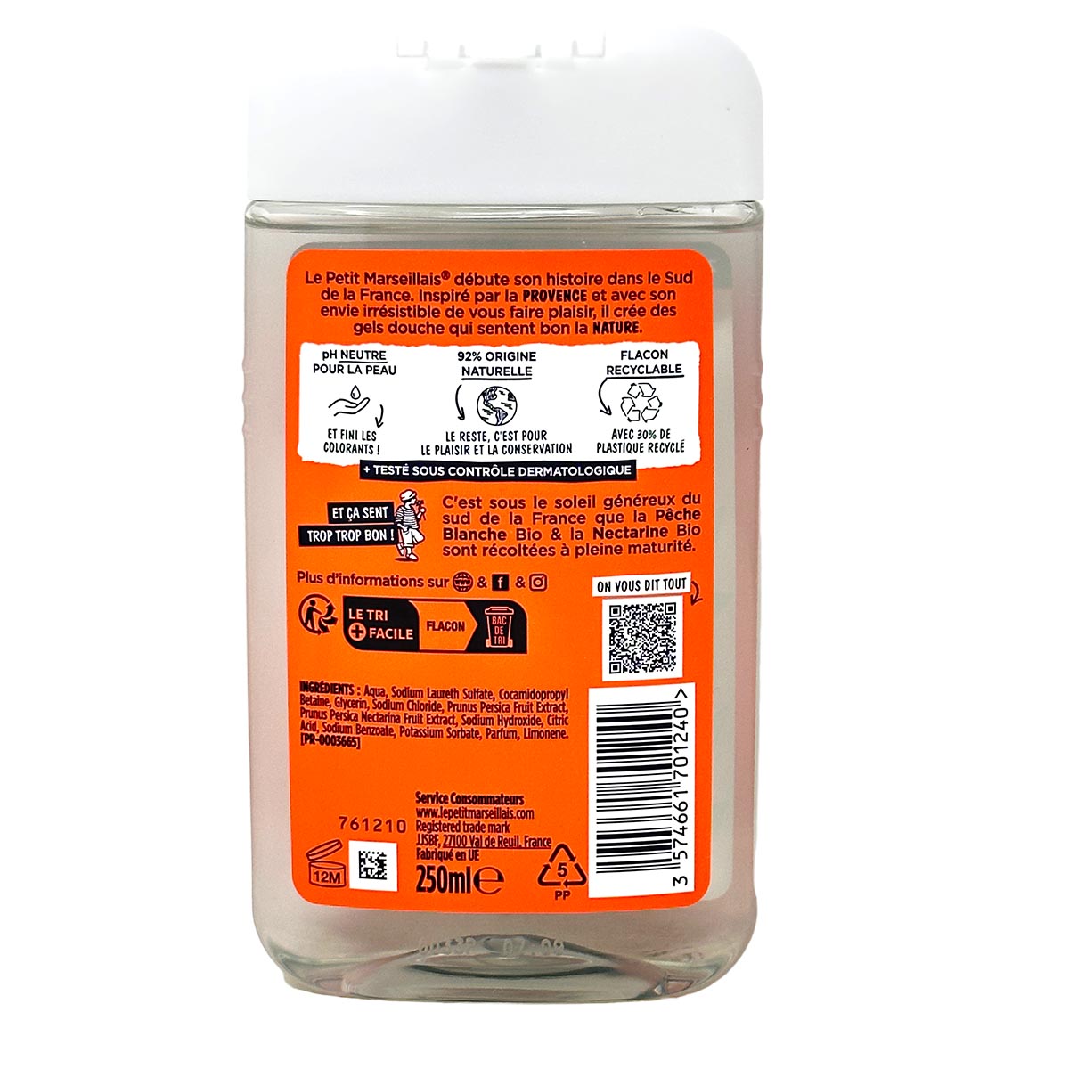 Le Petit Marseillais Duschgel Pfirsich Nektarine 12x250 ml Frankreich