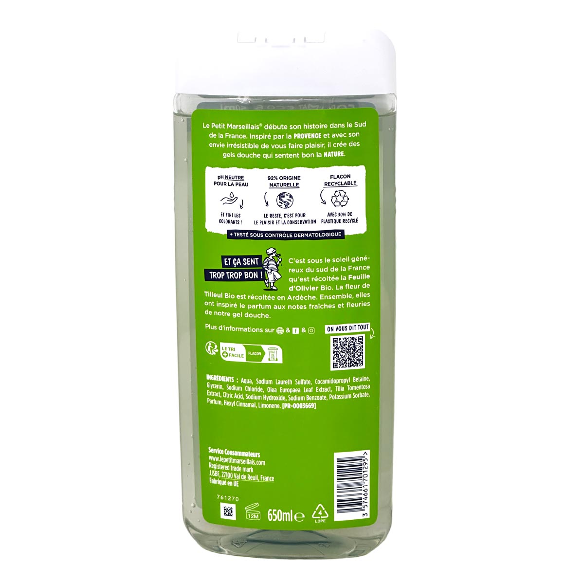 Le Petit Marseillais Duschgel & Badezusatz Olivenöl Lindenblüten 2x650ml Frankreich