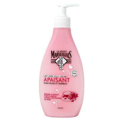 Le Petit Marseillais Lait Cold Cream - Beruhigende Pflegemilch mit Bienenwachs und Rosenblütenöl 250 ml