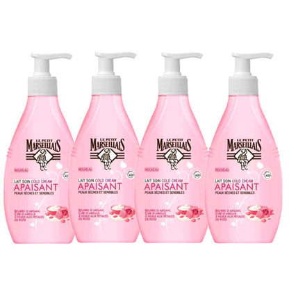 Le Petit Marseillais Lait Cold Cream - Beruhigende Pflegemilch mit Bienenwachs und Rosenblütenöl 250 ml