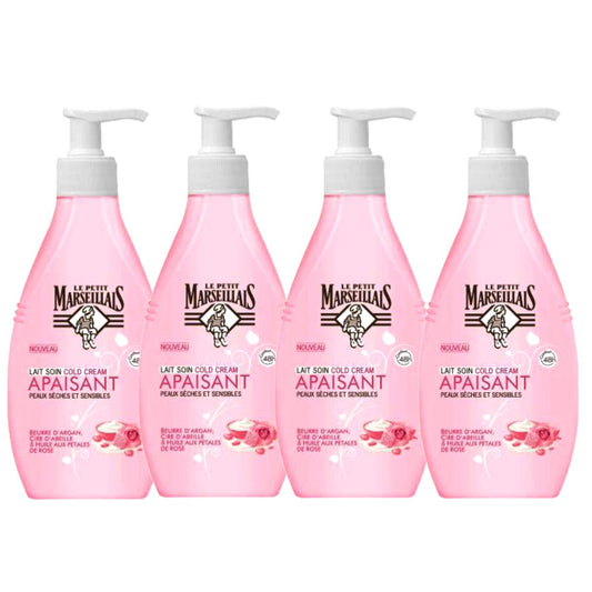 Le Petit Marseillais Lait Cold Cream - Beruhigende Pflegemilch mit Bienenwachs und Rosenblütenöl 250 ml