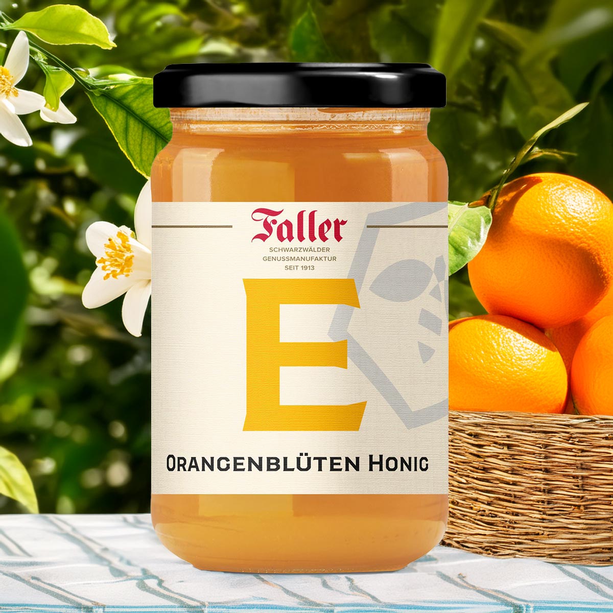 Honig von der Schwarzwälder Genussmanufaktur Faller, Orangenblütenhonig  380 Gramm