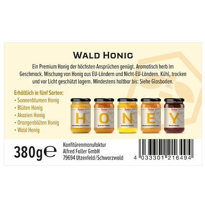 Entdecken Sie den unvergleichlichen Geschmack: Faller Schwarzwälder Waldhonig, 380g