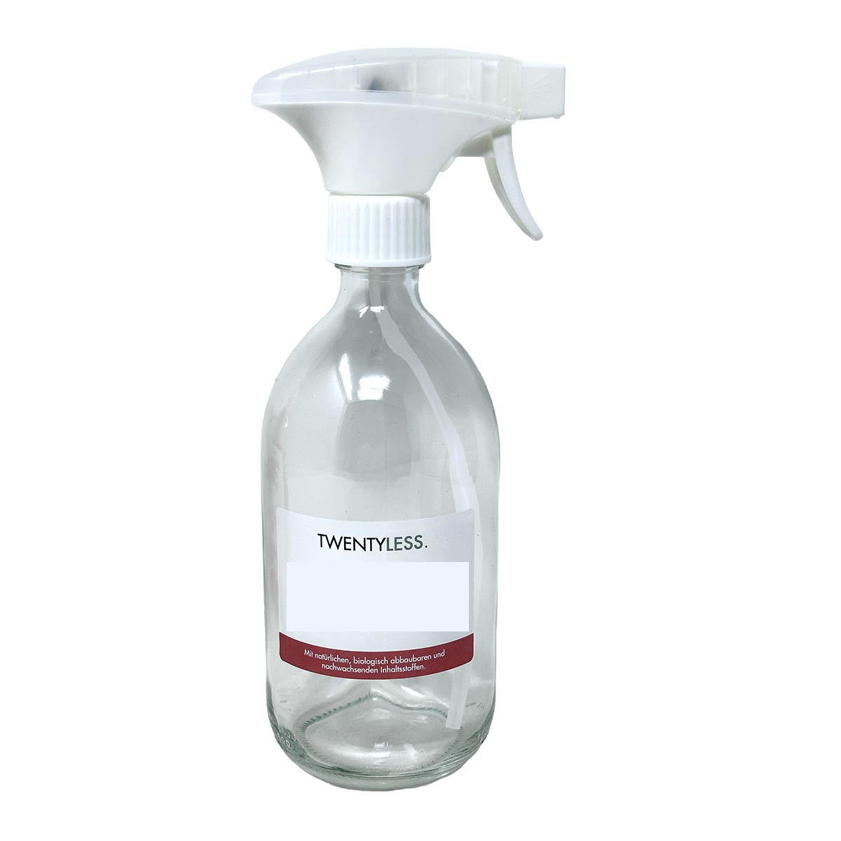 TWENTYLESS Glas Reinigungs-Set 2-tlg. 500 ml Konzentrat  Sprühflasche aus Glas