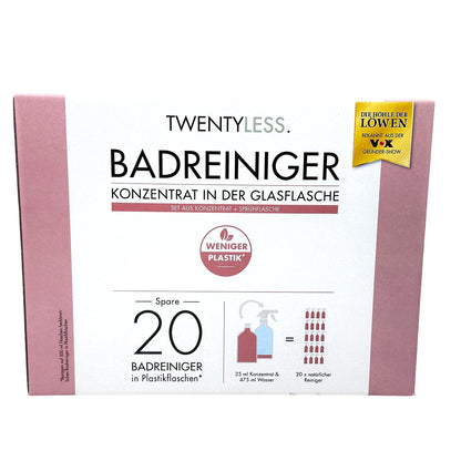 TWENTYLESS Badreiniger Set 2-tlg. 500 ml Konzentrat  Sprühflasche aus Glas