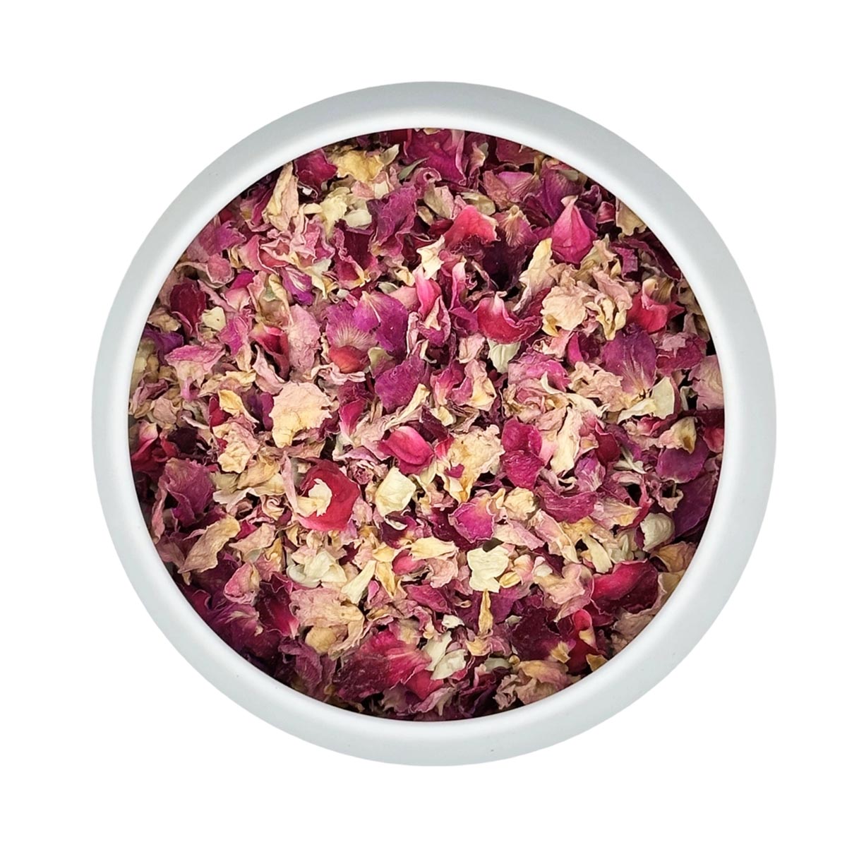 Vanissa Accord Parfait - Essbare Blütenblätter: Rose und Jasmin im Glasbehälter