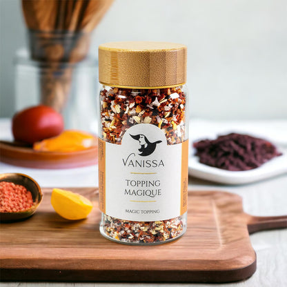 Vanissa Topping Magique - Gewürzmischung mit magischem Geschmack im Glasbehälter