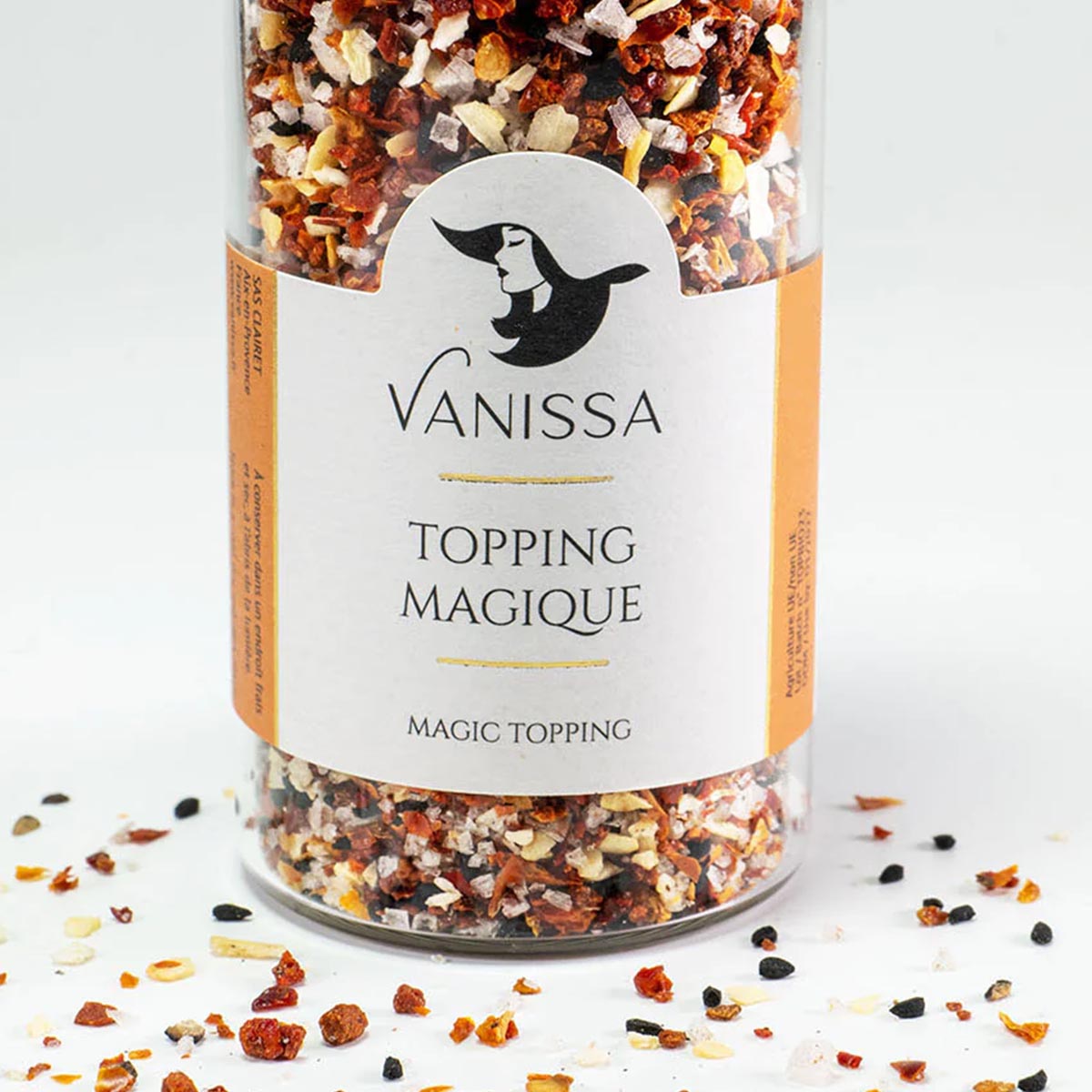 Vanissa Topping Magique - Gewürzmischung mit magischem Geschmack im Glasbehälter