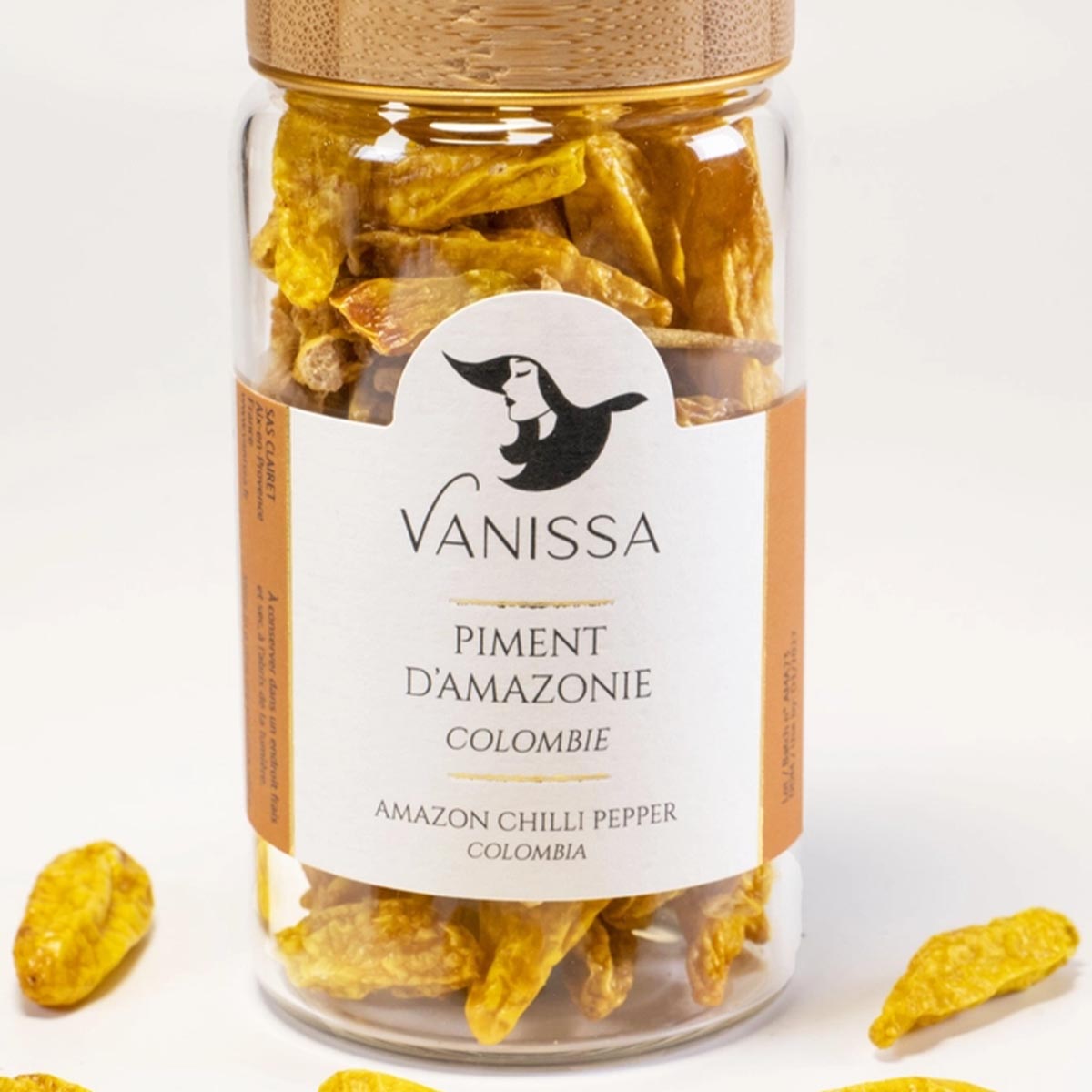 Vanissa Piment d'Amazonie Amazonas Chili Pfeffer aus Kolumbien ganze Schoten im Glas