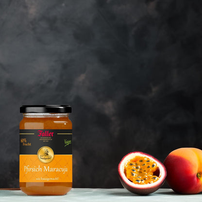 Fruchtaufstriche aus dem Schwarzwald Faller Pfirsich-Maracuja Konfitüre Vegan