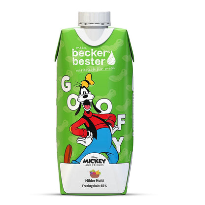 beckers bester Fruchtsaft Getränk Goofy & Pluto – milder Multi Saft 12 x 0,33 l