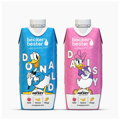 beckers bester Fruchtsaft Getränk Daisy & Donald – Apfel, Banane, Mango 12 x 0,33 l