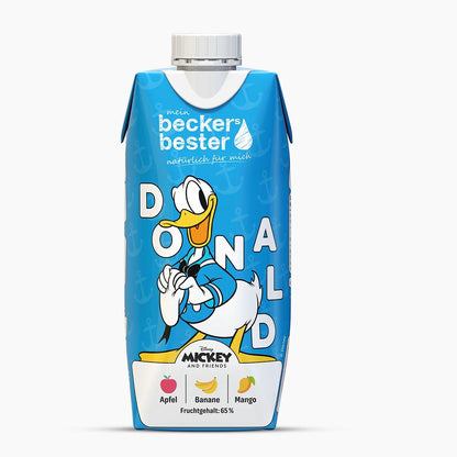 beckers bester Fruchtsaft Getränk Daisy & Donald – Apfel, Banane, Mango 12 x 0,33 l