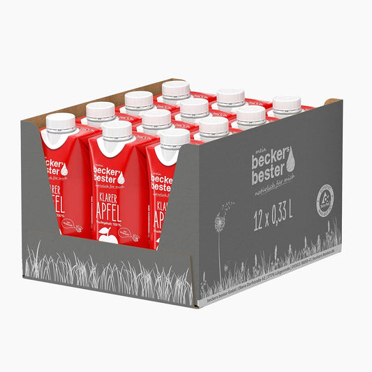 beckers bester Fruchtsaft Getränk Klarer Apfel  12 x 0,33 l
