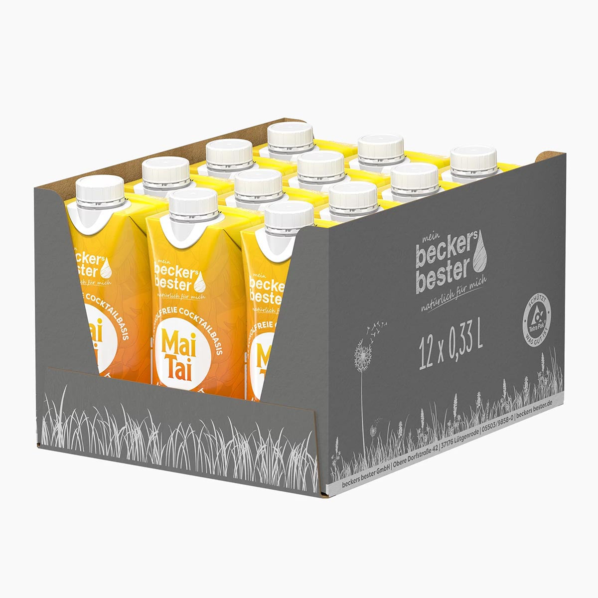 beckers bester Fruchtsaft Getränk Mai Tai Fruchtmix Getränk 12 x 0,33 l