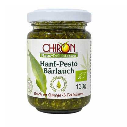 *MHD 12.12.2023* CHIRON Naturdelikatessen Bio Hanf-Pesto Bärlauch kbA 130 g Glas