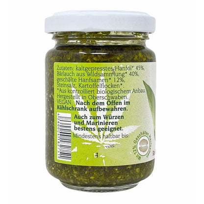 *MHD 12.12.2023* CHIRON Naturdelikatessen Bio Hanf-Pesto Bärlauch kbA 130 g Glas