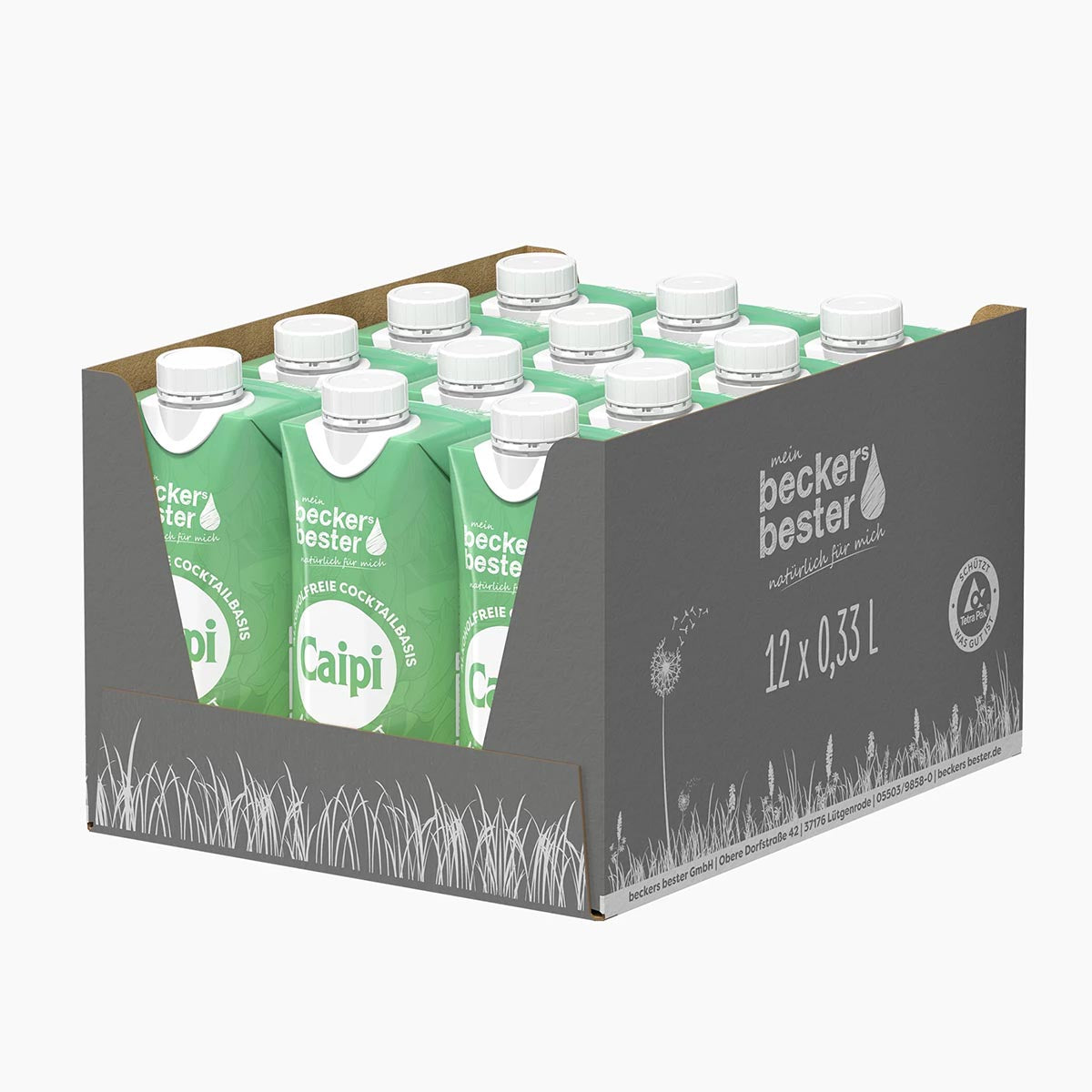 beckers bester Fruchtsaft Getränk Caipi Fruchtmix Getränk 12 x 0,33 l