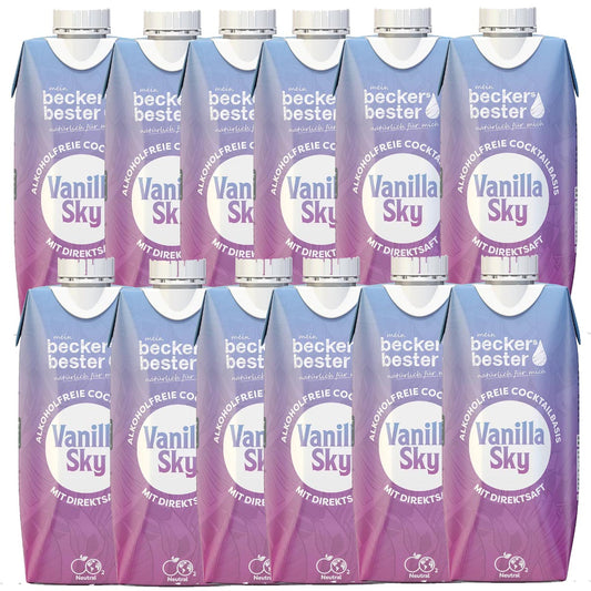 beckers bester Fruchtsaft Getränk Vanilla Sky Fruchtmix Getränk 12 x 0,33 l