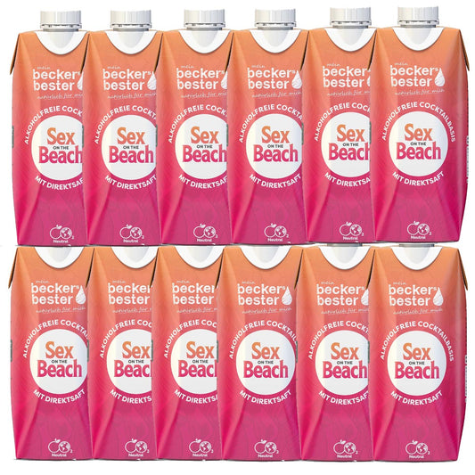 beckers bester Fruchtsaft Getränk Sex on the Beach Fruchtmix Getränk 12 x 0,33 l