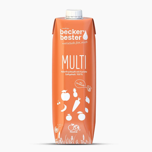 beckers bester Fruchtsaft Getränk Multi Mehrfrucht mit Karotte 1 x 1 Liter