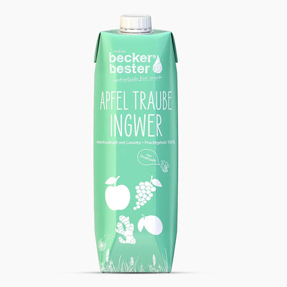 beckers bester Fruchtsaft Getränk Apfel-Traube-Ingwer Fruchtmix Getränk 6 x 1 Liter