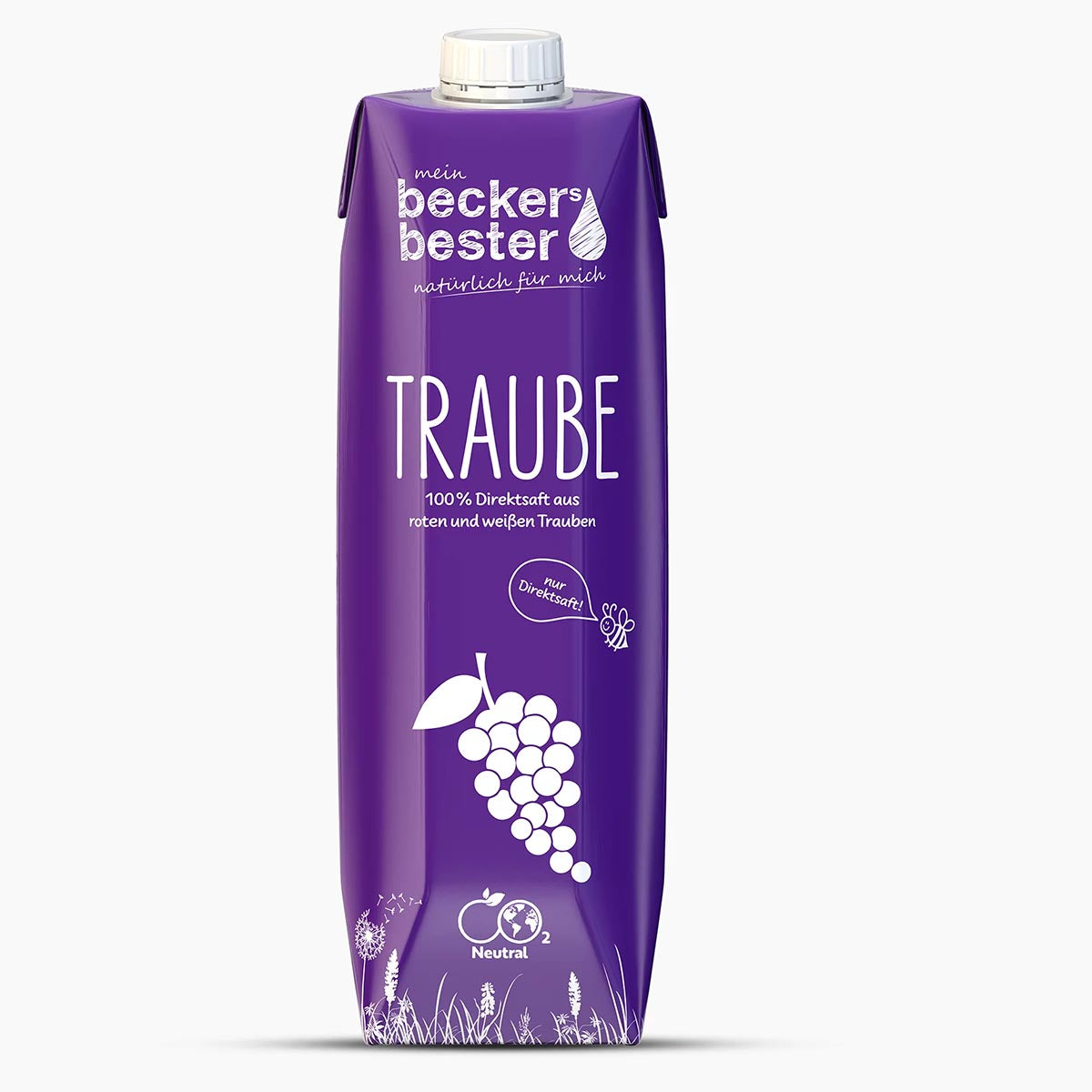 beckers bester Fruchtsaft Getränk Traubensaft rot Fruchtgetränk Getränk 6 x 1 Liter