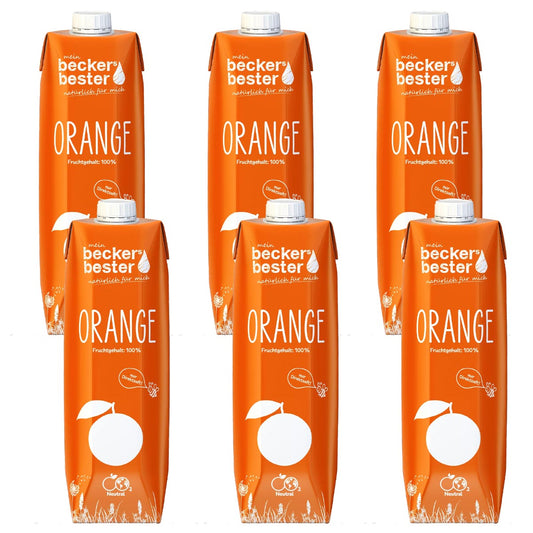 beckers bester Fruchtsaft Getränk Orangensaft  6 x 1 Liter