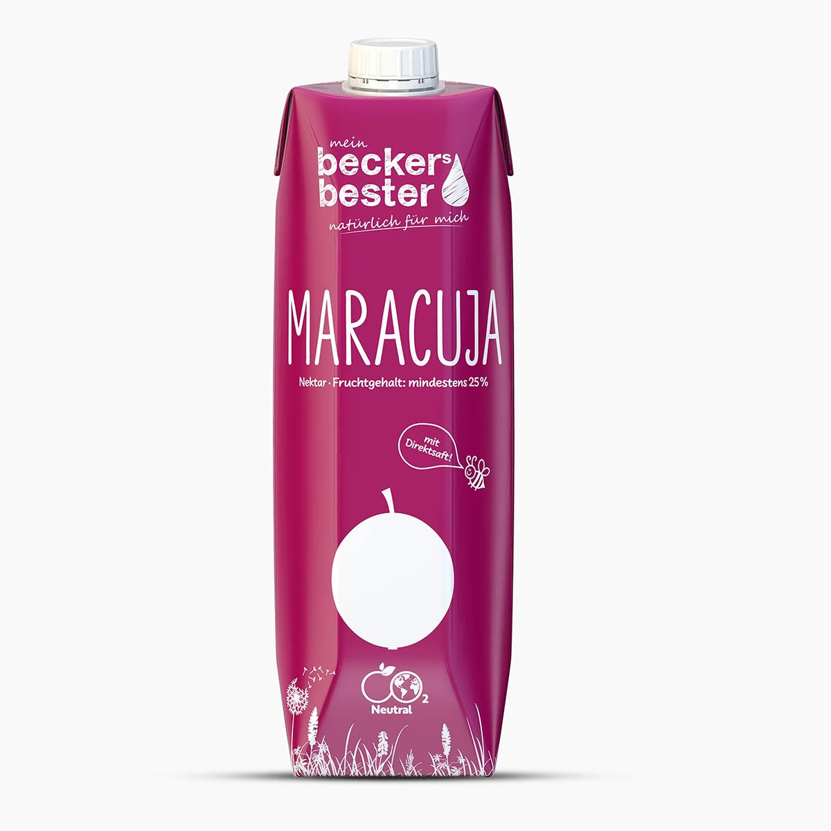 beckers bester Frucht Nektar Getränk Maracuja Nektar 6 x 1 Liter