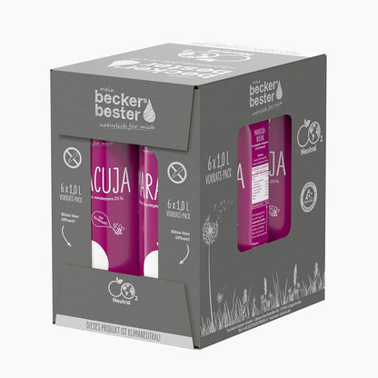 beckers bester Frucht Nektar Getränk Maracuja Nektar 6 x 1 Liter